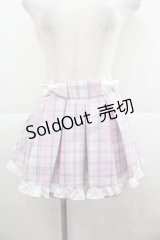 Ank Rouge / チェックリボンスカパン  ピンクＸ青 I-25-11-24-084-CA-SK-SA-ZI