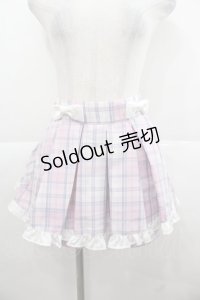 Ank Rouge / チェックリボンスカパン  ピンクＸ青 I-25-11-24-084-CA-SK-SA-ZI