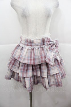 画像1: Ank Rouge / チェックリボンフリルスカート  ピンクチェック I-25-11-24-086-CA-SK-SA-ZI