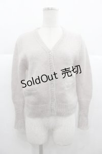 Katie / FLUFFY v neck short cardigan  ライトグレー I-25-11-24-009-LO-TO-SA-ZI