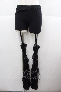 画像1: Qutie Frash / インナーレッグパンツ  黒Ｘ青 I-25-11-24-091-QU-PA-SA-ZI