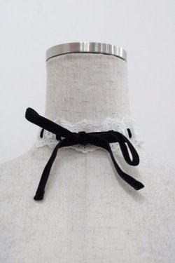 画像1: MILK / Lace decoチョーカー  白Ｘ黒 I-25-11-24-094-ML-AC-SA-ZI