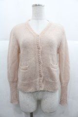 Katie / FLUFFY v neck short cardigan  ライトピンク I-25-11-24-010-LO-TO-SA-ZI