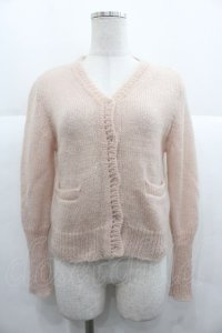 Katie / FLUFFY v neck short cardigan  ライトピンク I-25-11-24-010-LO-TO-SA-ZI