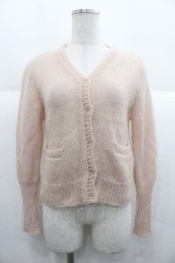 画像1: Katie / FLUFFY v neck short cardigan  ライトピンク I-25-11-24-010-LO-TO-SA-ZI