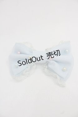 画像1: Angelic Pretty / シフォンパールリボンバレッタ  サックス I-25-11-24-108-AP-AC-SA-ZI