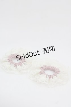 画像1: m petit by misako / TT*AM2Pシュシュ  白Ｘピンク I-25-11-24-110-LO-ZA-SA-ZI