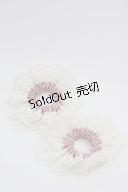 画像2: m petit by misako / TT*AM2Pシュシュ  白Ｘピンク I-25-11-24-110-LO-ZA-SA-ZI