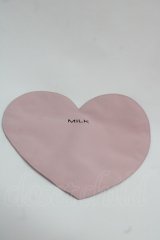 MILK / ハートポーチ  ピンクＸ黒 I-25-11-24-114-ML-BG-SA-ZI