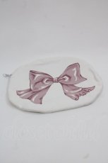 画像1: MILK / リボンプリントポーチ  白Ｘピンク I-25-11-24-115-ML-ZA-SA-ZT271 (1)
