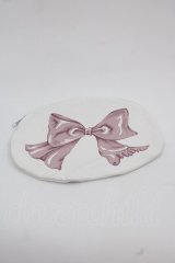 MILK / リボンプリントポーチ  白Ｘピンク I-25-11-24-116-ML-ZA-SA-ZI