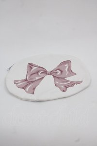 MILK / リボンプリントポーチ  白Ｘピンク I-25-11-24-116-ML-ZA-SA-ZI