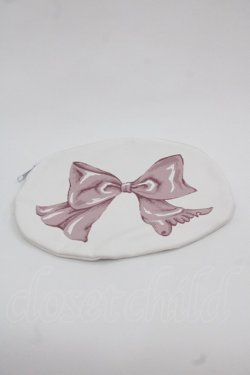 画像1: MILK / リボンプリントポーチ  白Ｘピンク I-25-11-24-116-ML-ZA-SA-ZI