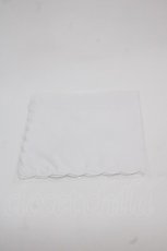 画像2: MILK / 刺繍ハンカチ  白Ｘ青 I-25-11-24-117-ML-ZA-SA-ZT639 (2)