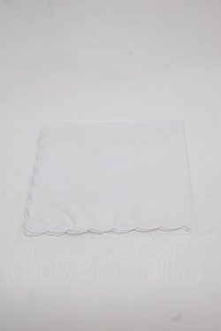 画像2: MILK / 刺繍ハンカチ  白Ｘ青 I-25-11-24-117-ML-ZA-SA-ZI