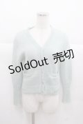 Katie / FLUFFY v neck short cardigan  サックス I-25-11-24-012-LO-TO-SA-ZI