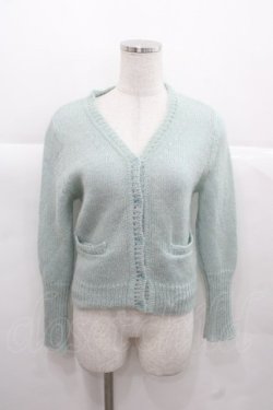 画像1: Katie / FLUFFY v neck short cardigan  サックス I-25-11-24-012-LO-TO-SA-ZI