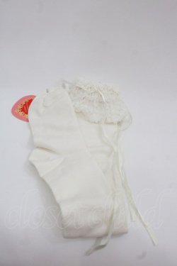 画像2: BABY,THE STARS SHINE BRIGHT / リボン通しレースオーバーニーソックス  白 I-25-11-24-121-BA-ZA-SA-ZI