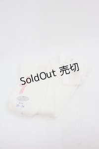 BABY,THE STARS SHINE BRIGHT / トーションレースハイソックス  白 I-25-11-24-122-BA-ZA-SA-ZI