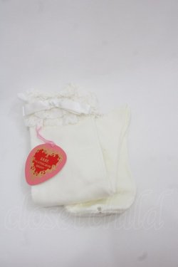 画像2: BABY,THE STARS SHINE BRIGHT / トーションレースハイソックス  白 I-25-11-24-122-BA-ZA-SA-ZI