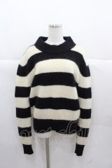 Katie / ボーダーモヘアニット  ホワイト×ブラック I-25-11-24-013-LO-TO-SA-ZI