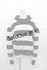 Katie / ボーダーモヘアニット  ホワイト×ブラック I-25-11-24-013-LO-TO-SA-ZI
