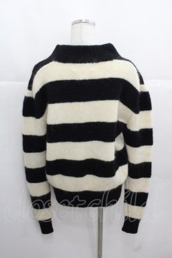画像2: Katie / ボーダーモヘアニット  ホワイト×ブラック I-25-11-24-013-LO-TO-SA-ZI