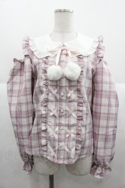 画像1: Ank Rouge / 肩開きスピンドルブラウス  ピンク I-25-11-24-002-CA-BL-SA-ZI