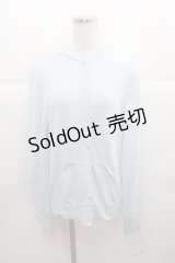 Katie / LACY LACY hooded cardigan  サックスブルー I-25-11-24-016-LO-TO-SA-ZI