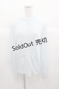 Katie / LACY LACY hooded cardigan  サックスブルー I-25-11-24-016-LO-TO-SA-ZI