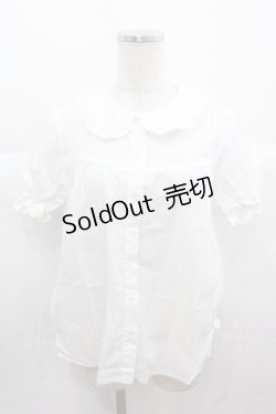 画像1: Katie / GIRL-SITS! puff blouse XS ホワイト I-25-11-24-017-LO-BL-SA-ZI