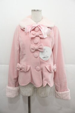 画像1: BABY,THE STARS SHINE BRIGHT / Sarah Ribbonショートコート  ピンク I-25-11-24-033-BA-CO-SA-ZI