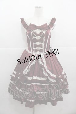 画像1: Angelic Pretty / ローズガーデンプリンセスジャンパースカート  ボルドー I-25-11-24-038-AP-OP-SA-ZI