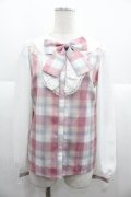 Princess Melody / チェックりぼん付きブラウス  ピンクちぇっく I-25-11-24-004-EL-TO-SA-ZI
