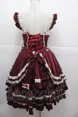 画像2: Angelic Pretty / ローズガーデンプリンセスジャンパースカート  ボルドー I-25-11-24-038-AP-OP-SA-ZI