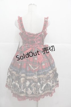 画像2: Angelic Pretty / British Bearジャンパースカート  赤 I-25-11-24-040-AP-OP-SA-ZI