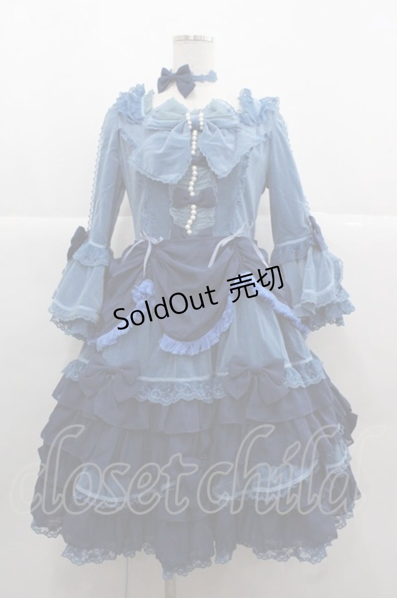 画像1: Angelic Pretty / アフロディーテドレス  青 I-25-11-24-041-AP-OP-SA-ZI (1)