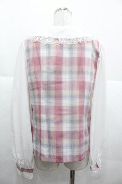 画像2: Princess Melody / チェックりぼん付きブラウス  ピンクちぇっく I-25-11-24-004-EL-TO-SA-ZI