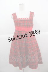 Angelic Pretty / タータンチェックジャンパースカート  赤チェック I-25-11-24-047-AP-OP-SA-ZI