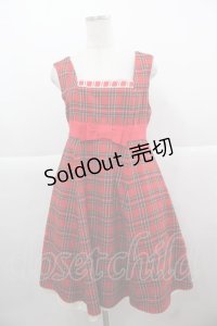 Angelic Pretty / タータンチェックジャンパースカート  赤チェック I-25-11-24-047-AP-OP-SA-ZI