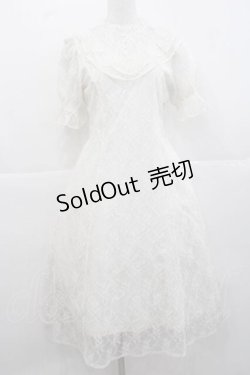 画像1: F i.n.t / ヨークフリル総レースワンピース  白 I-25-11-27-033-CA-OP-SA-ZI