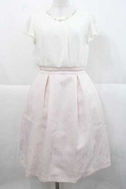 画像1: axes femme / ツイードドッキングワンピース M ピンク I-25-11-27-034-AX-OP-SA-ZI