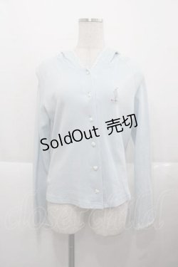 画像1: MAM / トランプウサギ刺繍うさみみフードカーディガン  サックス I-25-11-27-006-LO-TO-SA-ZI