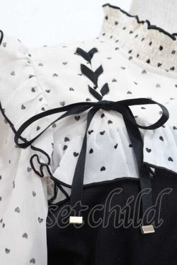 画像3: Rojita / ハートドットレースアップワンピース  アイボリーＸ黒 I-25-11-27-037-LO-OP-SA-ZI