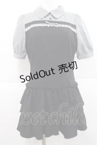 evelyn / ドッキングティアードワンピース  黒Ｘ白 I-25-11-27-038-LO-OP-SA-ZI