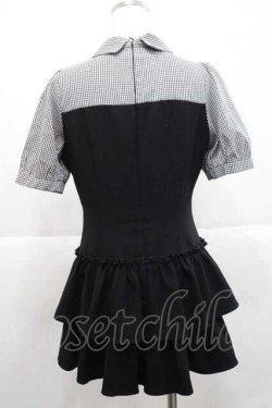 画像2: evelyn / ドッキングティアードワンピース  黒Ｘ白 I-25-11-27-038-LO-OP-SA-ZI