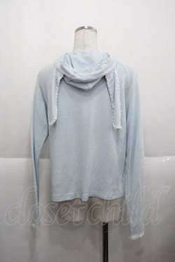 画像2: MAM / トランプウサギ刺繍うさみみフードカーディガン  サックス I-25-11-27-006-LO-TO-SA-ZI