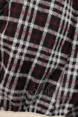 画像4: axes femme POETIQUE / 襟付きチェックワンピース M ボルドー I-25-11-27-039-AX-OP-SA-ZI