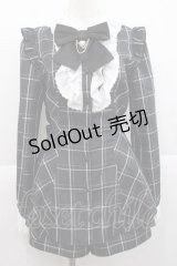 Secret Honey / チェックブラウス&ショートパンツセットアップ  黒チェックＸ白 I-25-11-27-040-CA-OP-SA-ZI