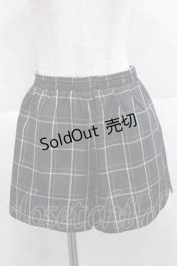 画像4: Secret Honey / チェックブラウス&ショートパンツセットアップ  黒チェックＸ白 I-25-11-27-040-CA-OP-SA-ZI